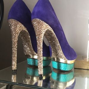 B Brian Atwood Fontanne Strassed Heels